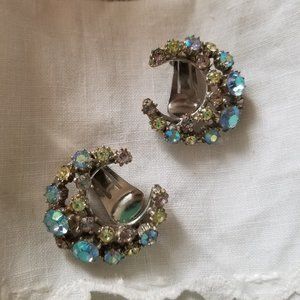 Vintage Clip-On Moon Earrings